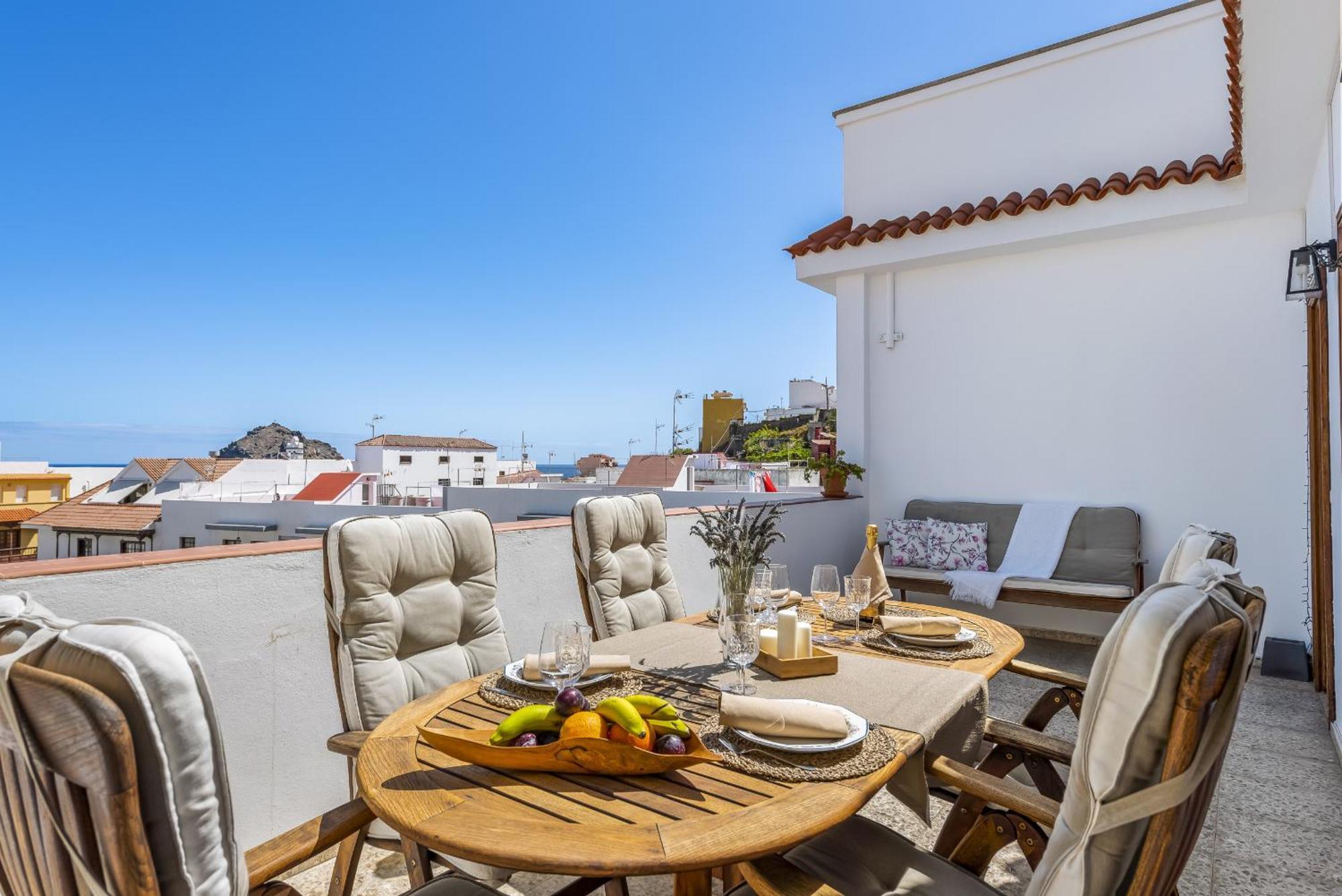 Central Penthouse, Close To The Natural Pools With Big Terrace, Ocean & City View Garachico  Luaran gambar